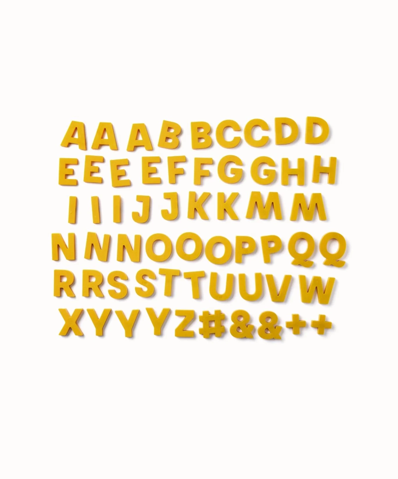 Alphabet Magnets in Mustard - Image 4