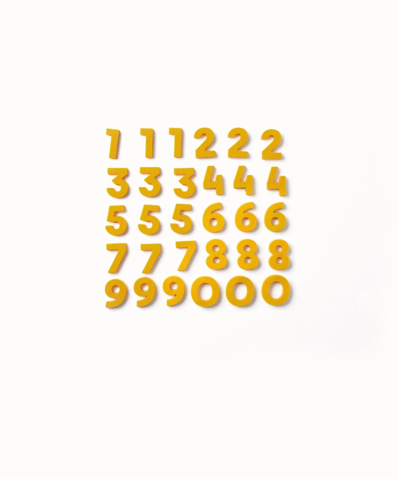 Number Magnets in Mustard - Image 3